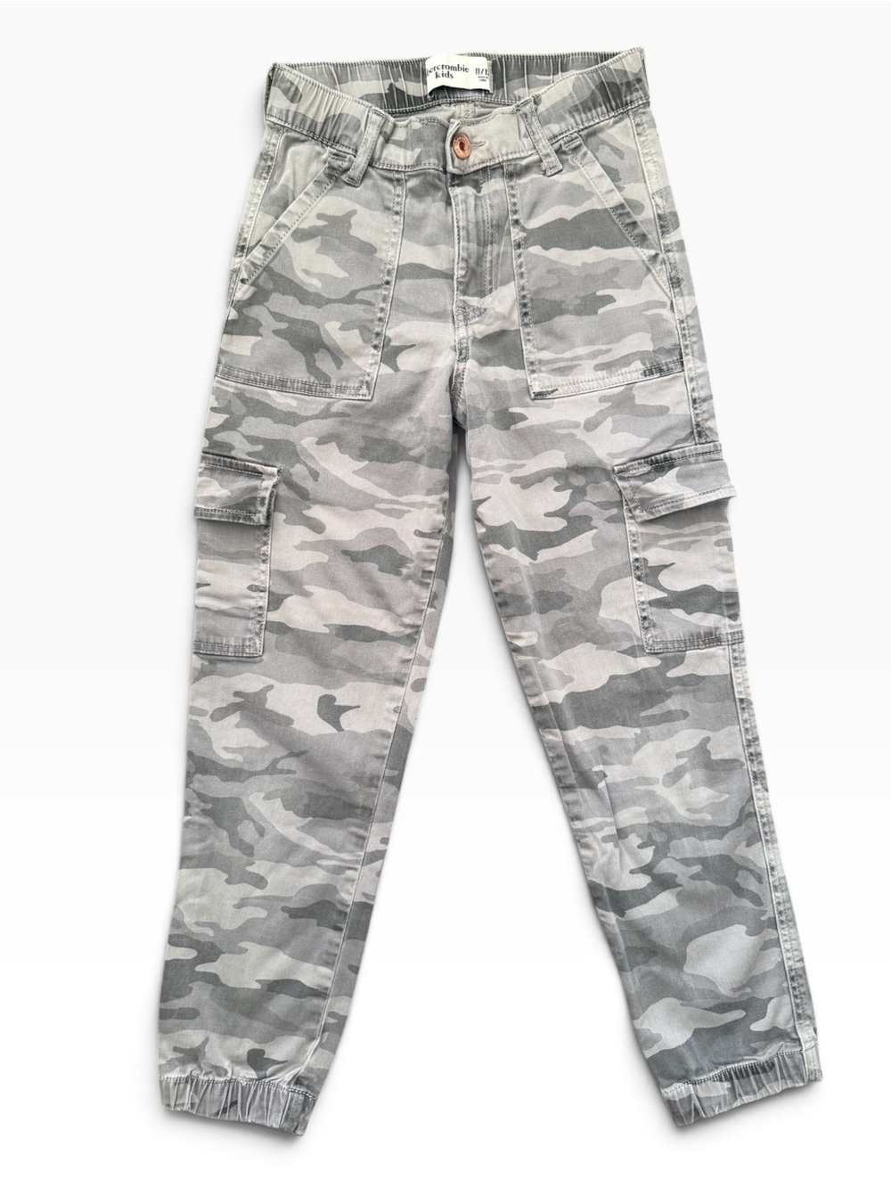 abercrombie kids Grey Camo Cargo Joggers